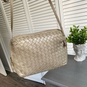 Authentic Vintage Bottega Veneta Intrecciato Crossbody Bag